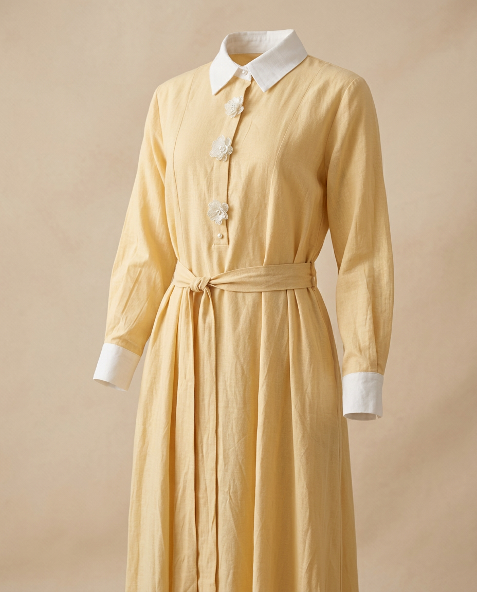 Robe Zahra — Jaune Beurre